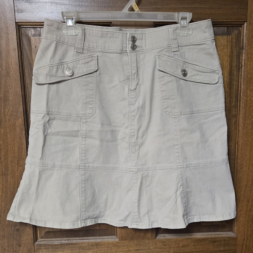 Deb Khaki Flare Skirt, 11
